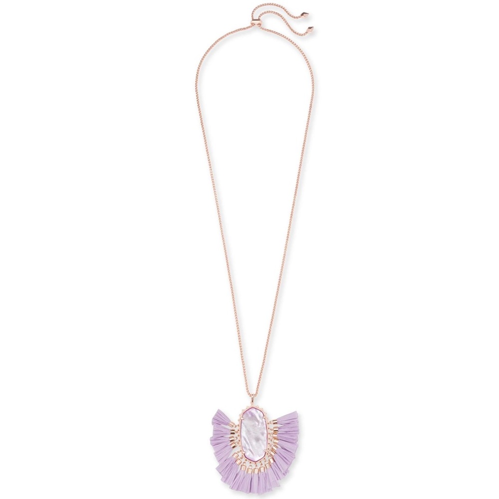 Kendra Scott Betsy Tassel Necklace Lavender NEW - Picture 2 of 8